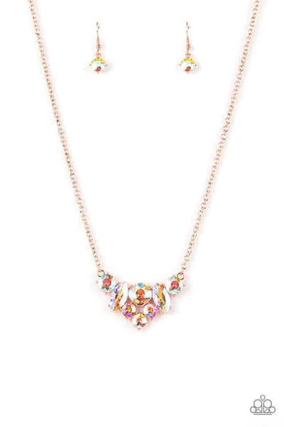 Paparazzi Lavishly Loaded - Copper Multi Necklace - Life of the Party  October 2021