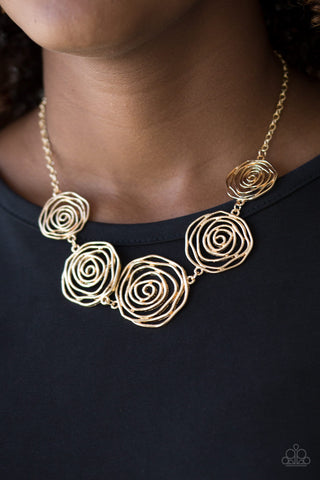 Rosy Rosette - Gold Paparazzi