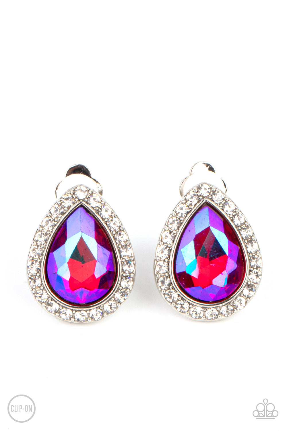 Cosmic Castles - Pink Paparazzi Clip-On Earrings