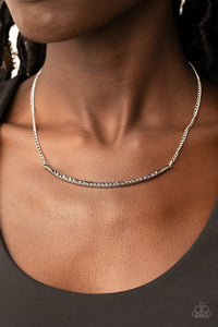 Collar Poppin Sparkle - Silver Paparazzi