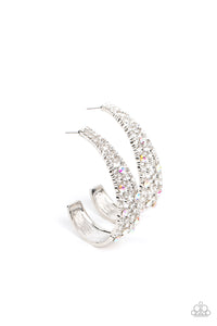 Cold as Ice - Multi Paparazzi Iridescent Hoops