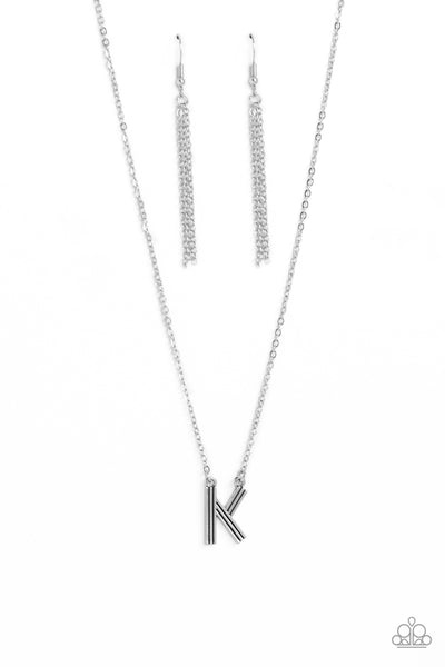 Leave Your Initials - Silver - K Paparazzi