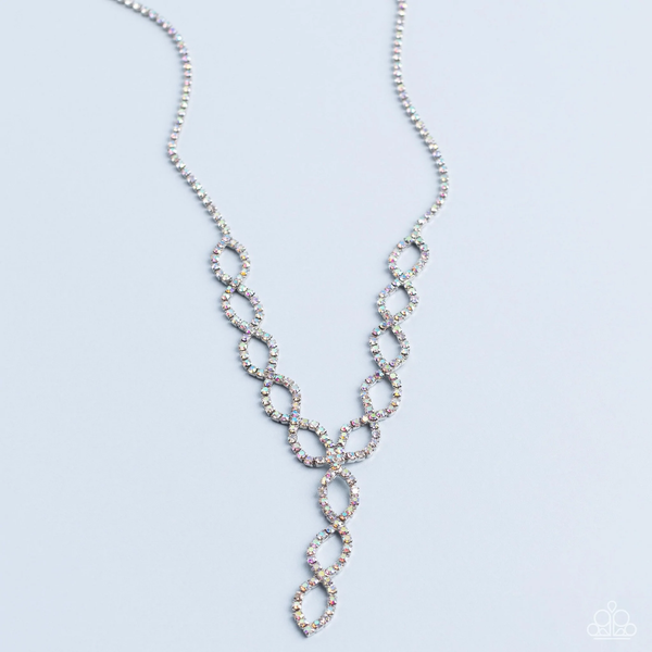 Infinitely Icy Multi Necklace Life of the Party September 2022 Paparazzi