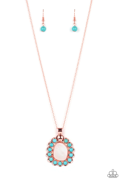 Sahara Sea - Copper Necklace Paparazzi