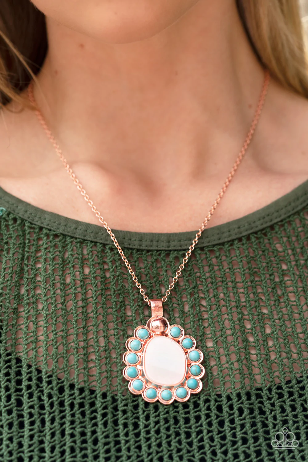 Sahara Sea - Copper Necklace Paparazzi