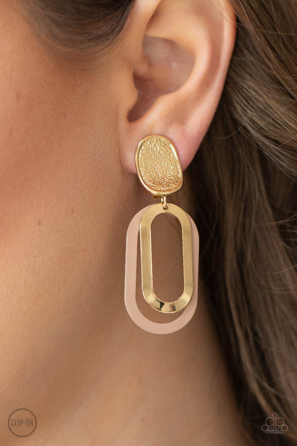 Melrose Mystery Clip-On Earrings - Brown Paparazzi